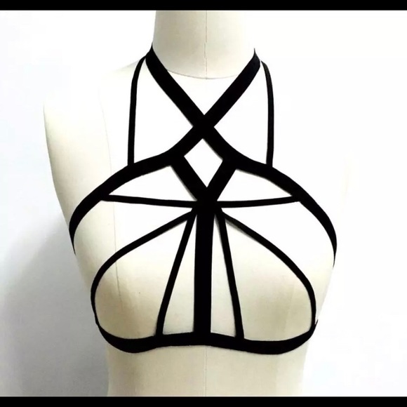 Women’s Elastic Cage Hollow Bra - Picture 2 of 4